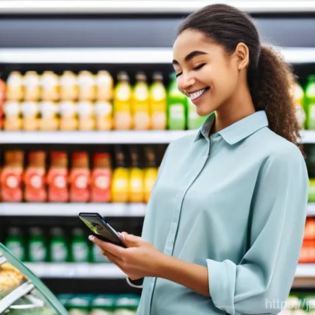 디지털 통화 도입을 위한 정책 방향 - **Prompt:** A young woman, dressed in a stylish yet modest urban outfit, stands at a modern, brightl...