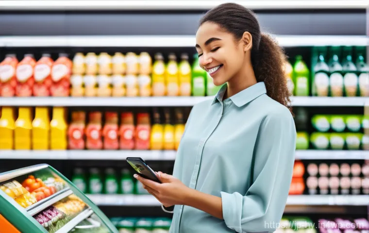 디지털 통화 도입을 위한 정책 방향 - **Prompt:** A young woman, dressed in a stylish yet modest urban outfit, stands at a modern, brightl...