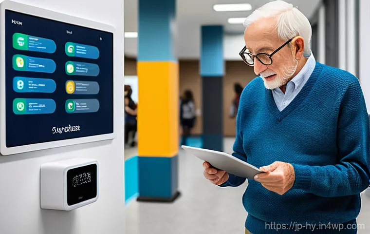 CBDC의 사용자 인터페이스 디자인 - **Prompt:** A lively outdoor market scene, bustling with activity. Two friends, casually dressed, ar...