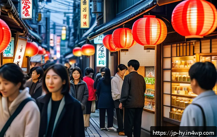 중국 디지털 위안화와 그 영향력 - A bustling Japanese urban street scene in the near future, showcasing diverse people using smartphon...